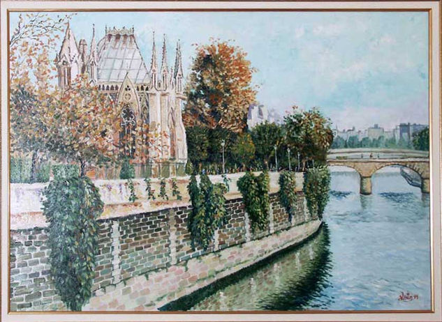 NOTRE DAME DE PARIS DE STEEVE Oil Canvas Landscaping