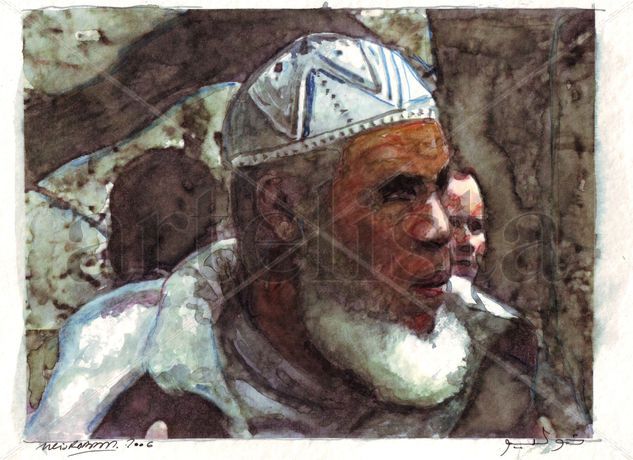 retrato de Imlil Watercolour Card Portrait