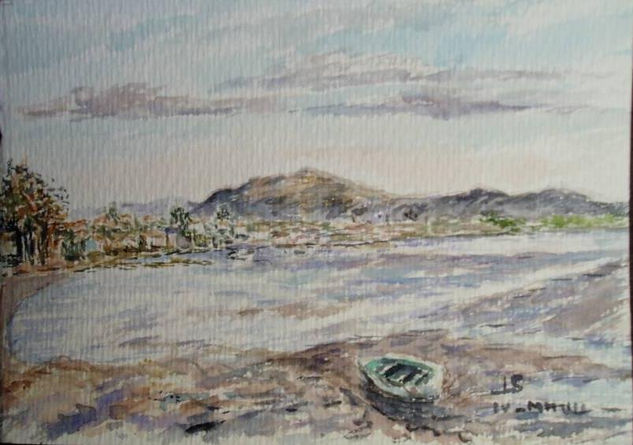 playa cántabra Watercolour Canvas Landscaping