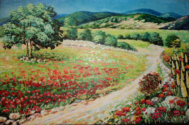 Primavera de La Mancha Oil Canvas Landscaping