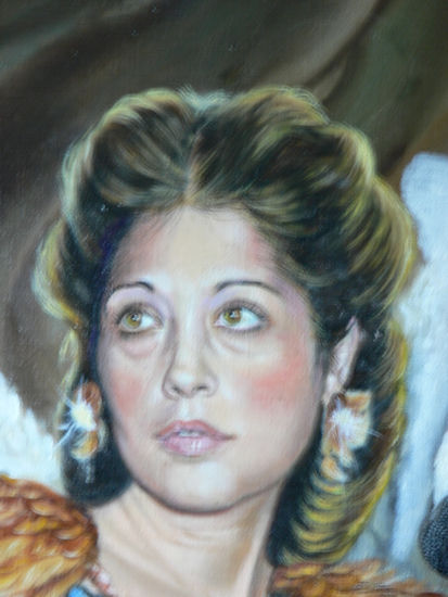 LA MIRADA DE LEDA (Detalle) Oil Canvas Portrait