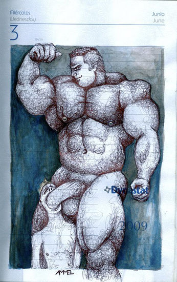 3 de junio Acrílico Papel Desnudos