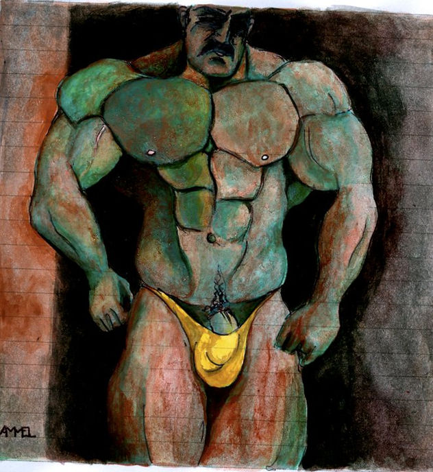 desnudo verde