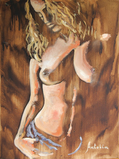 Lirio rojo (amor ardiente) Oil Canvas Nude Paintings