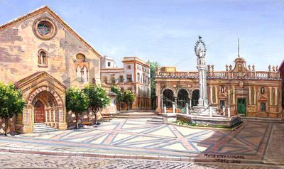 JEREZ-PLAZA DE LA ASUNCIÓN Oil Panel Landscaping