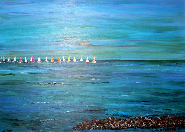 Regata al Caribe Acrylic Canvas Landscaping