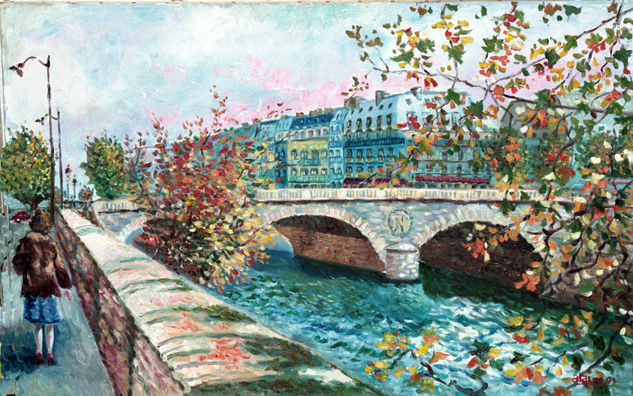 EL PUENTE NAPOLEON  EN PARIS 2 MARLENE Oil Canvas Landscaping