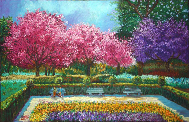 LOS CEREZOS EN  FLOR Oil Canvas Landscaping