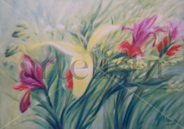 flores Acrylic Canvas Floral Painting