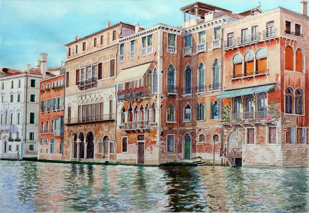 EL GRAN CANAL DE VENECIA Watercolour Paper Landscaping