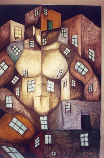 edificio Acrylic Canvas Nude Paintings