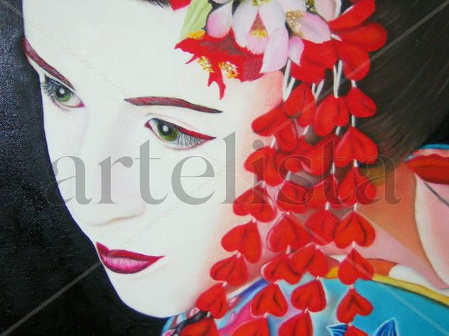 detalles del rostro de maiko