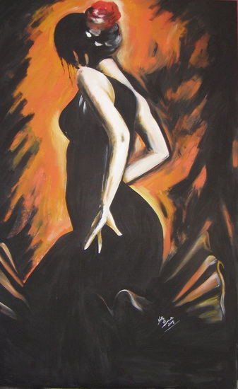 otra sevillana de mi alma Acrylic Canvas Figure Painting