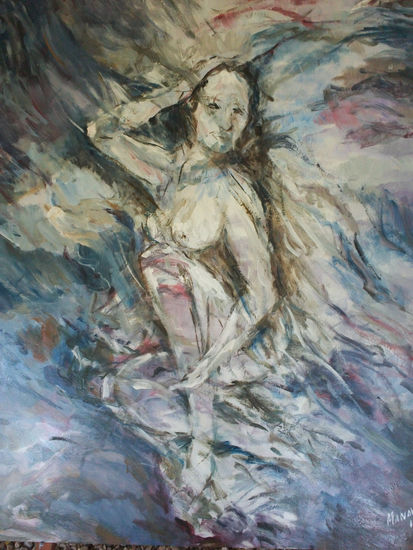 Figura Oil Panel Figure Painting