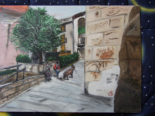 rincon en la plaza de misa Oil Canvas Landscaping