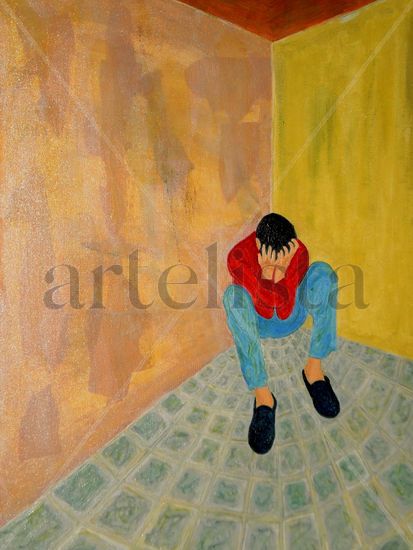 Desesperado Acrylic Canvas Figure Painting