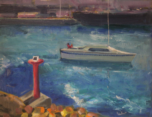 SORTINT DE PORT Oil Canvas Marine Painting