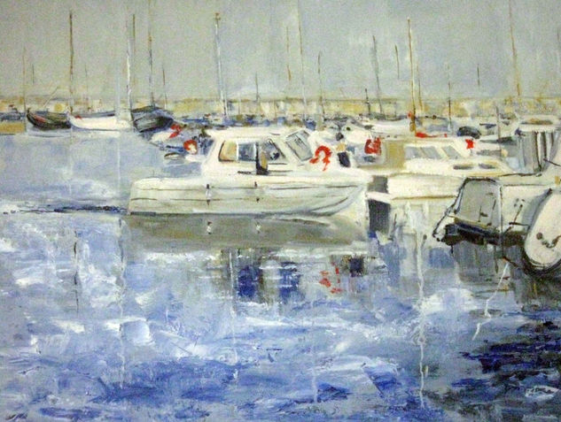 EL PORT Oil Canvas Marine Painting