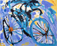 Ciclista azul