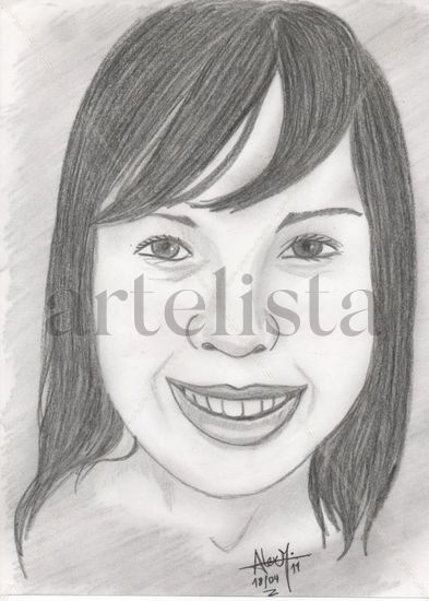 sara Pencil (Black) Paper Portrait