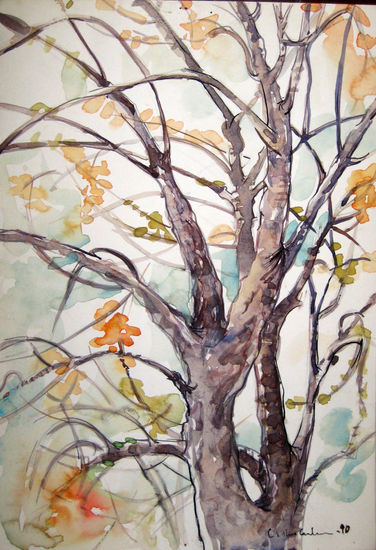 Arbol en flor Watercolour Paper Others