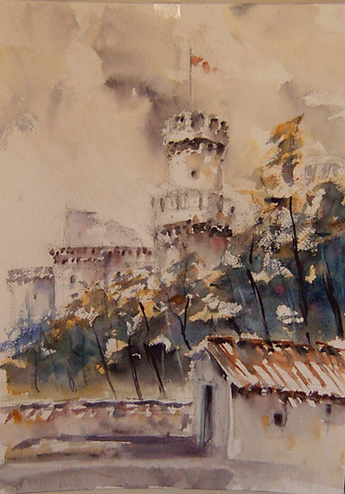 Manzanares el Real Watercolour Paper Landscaping