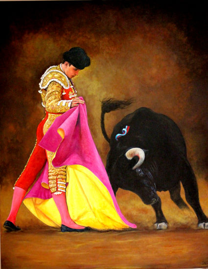 El Torero José María Manzanares Oil Canvas Figure Painting