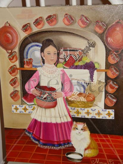 Cocina mexicana Oil Canvas Others