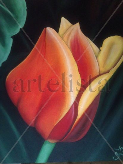 TULIPAN Gouache Card Floral Painting