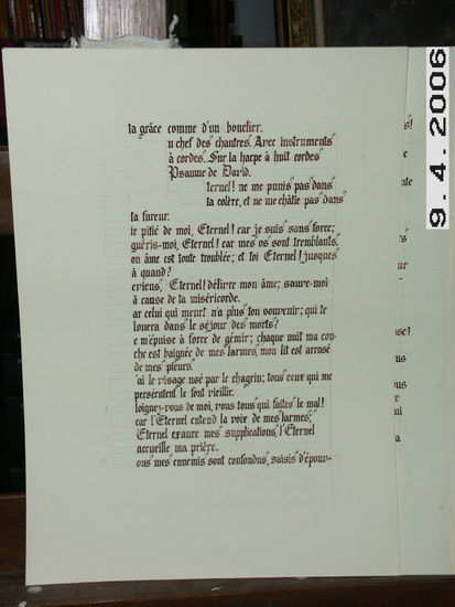 MANUSCRITOS DE LOS SALMOS EN FRANCÉS 4 Tinta Cartulina Otros