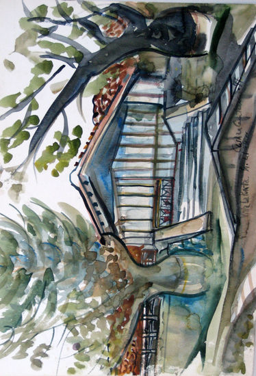 Villa la Punta. Santiago del Estero. Watercolour Paper Landscaping