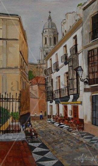 Calle San Agustín Oil Canvas Landscaping