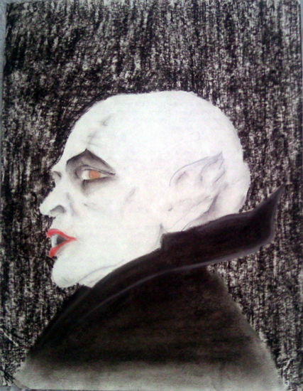 Nosferatu Pastel Paper Portrait