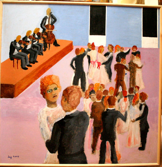 Baile de sociedad Mixed media Panel Others