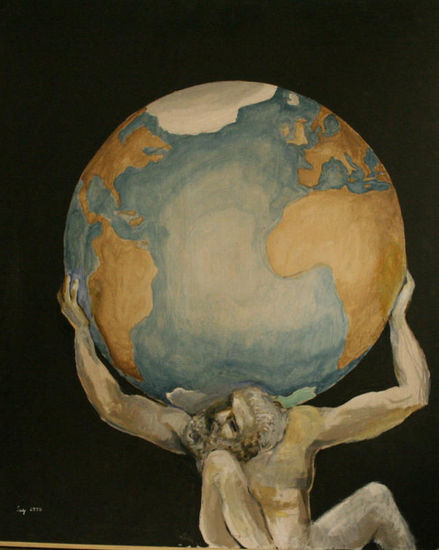 El desfallecimiento de Atlas Mixed media Panel Others