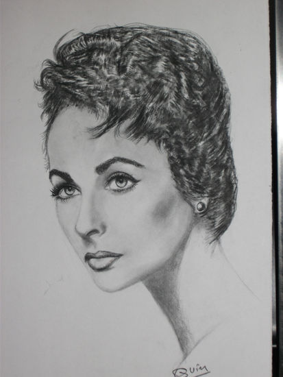 LIZ TAYLOR Charcoal