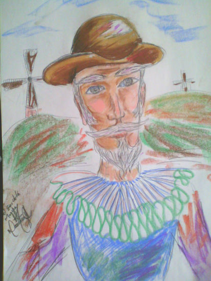 El señor de la mancha Pastel Paper Landscaping