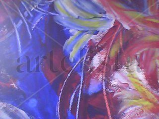 Flores en rojo y azul