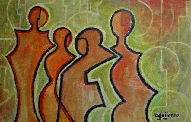 PAREJAS Acrylic Panel Figure Painting