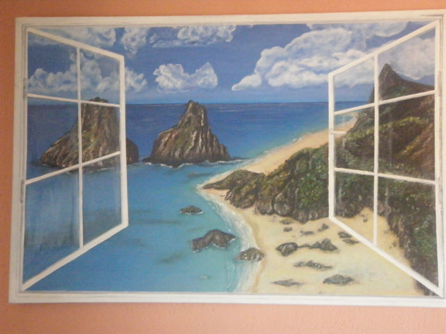 Ventana al mar Oil Canvas Landscaping