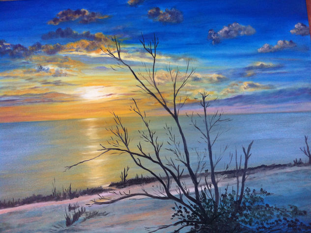 Amanecer Oil Canvas Marine Painting