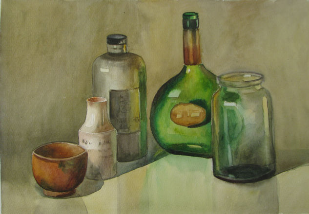 vidrio 2 Watercolour Paper Still Life Paintings