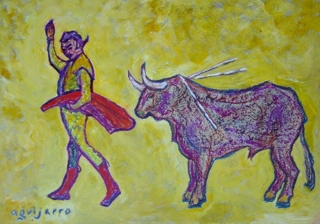 TAUROMAQUIA: DESPLANTE Media Mixta Tabla Figura