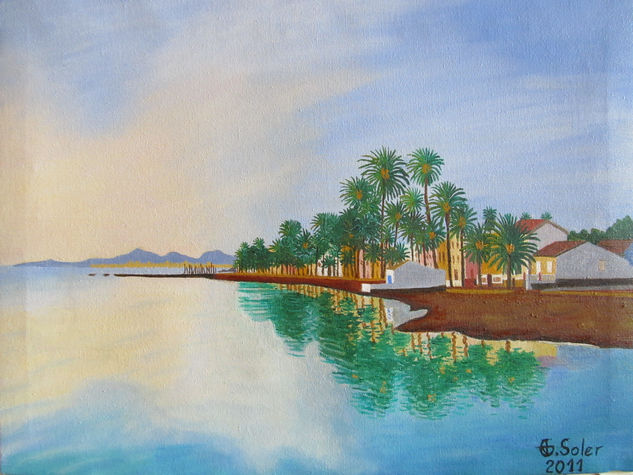 playa Mar Menor Oil Canvas Landscaping