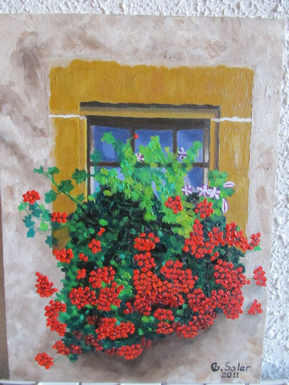 ventana florida Oil Canvas Landscaping