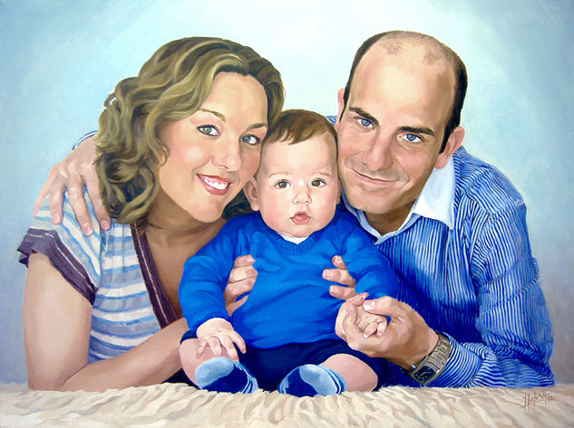 familia Oil Canvas Portrait