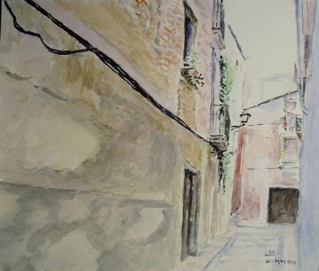 en el casco antiguo Watercolour Paper Landscaping