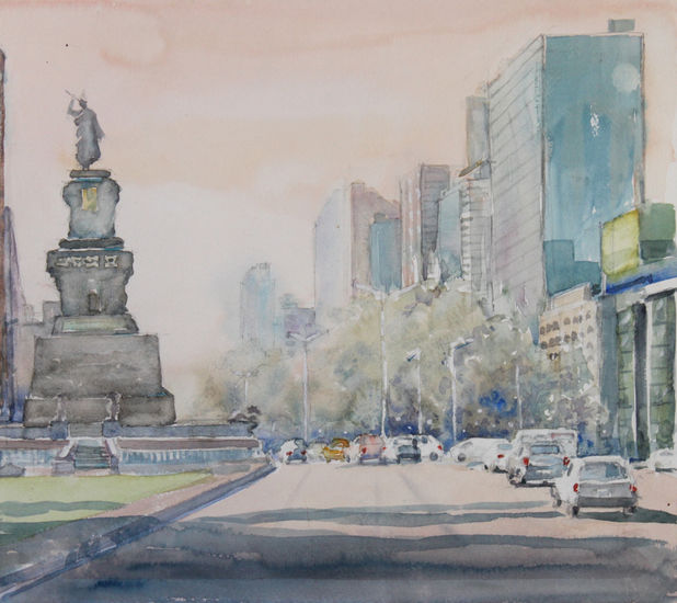 Paseo de la Reforma Watercolour Paper Landscaping