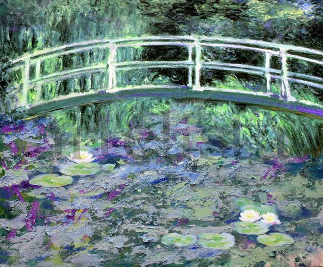 Puente de Monet Acrílico Lienzo Paisaje