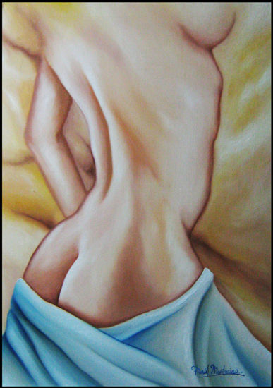 espalda mujer Oil Textile Figure Painting